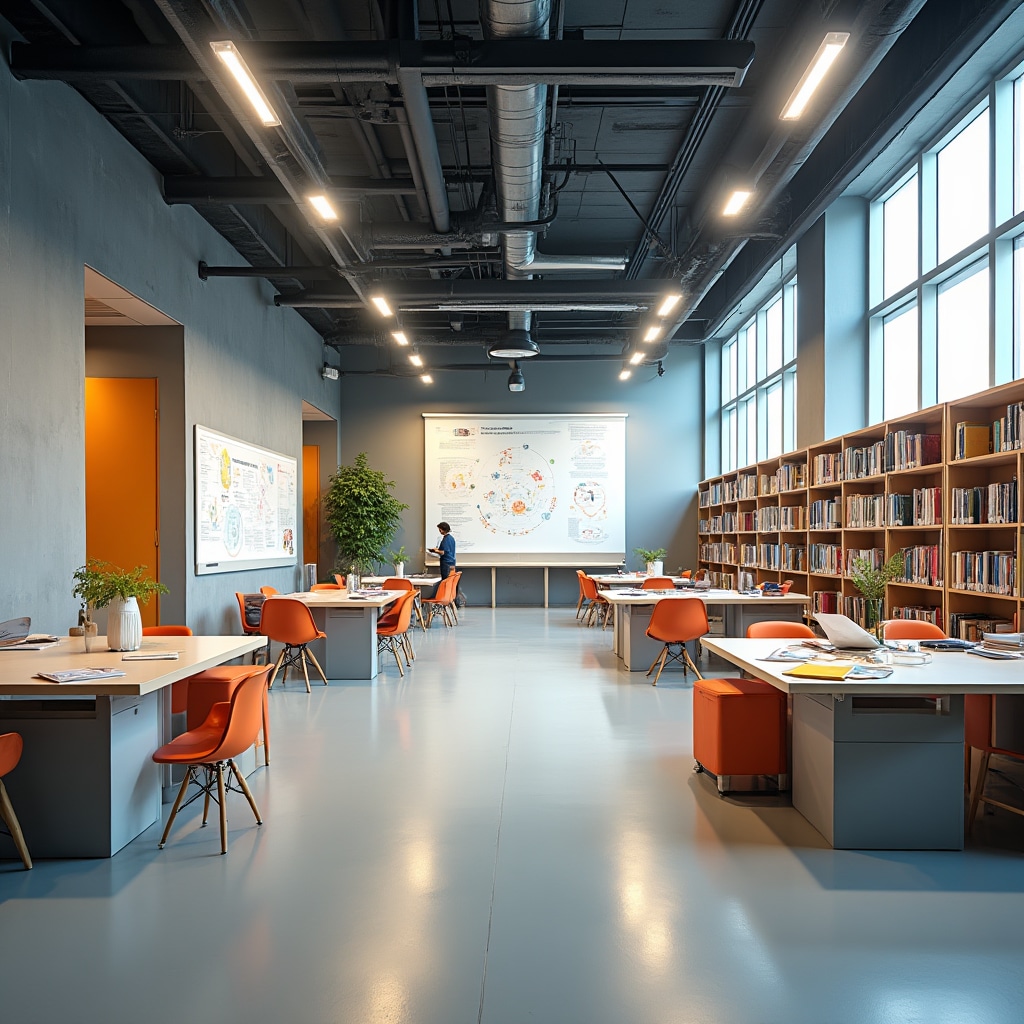 Innovation lab flexible workspace setup